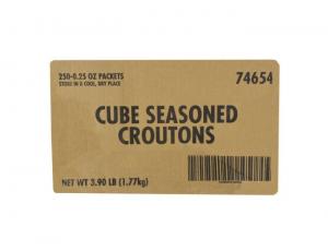 Sugar Foods Cube Seasoned Croutons, 0.25 Ounce - 250 per case.