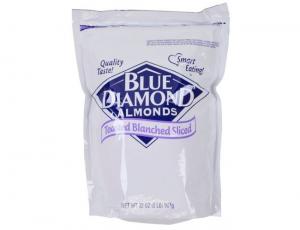 Sugar Foods Sliced Toasted Blanched Almonds, 2 Pound - 8 per case.