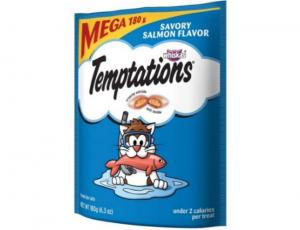 Temptations Classic Savory Salmon Flavor Cat Treats, 6.3 Ounce - 10 per case.