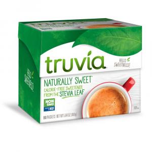 Truvia 2 Gram Sweetener, 80 count per pack - 12 per case.