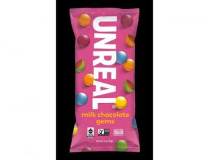 Unreal Milk Chocolate Gem Candy, 1.3 Ounce - 72 per case.
