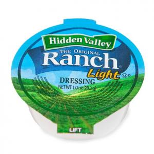 Ventura Foods Light Hidden Valley Original Ranch Dressing, 1 Ounce - 160 per case.