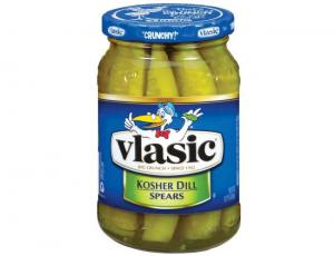 Vlasic Kosher Dill Pickle Spears, 16 Fluid Ounce - 6 per case.