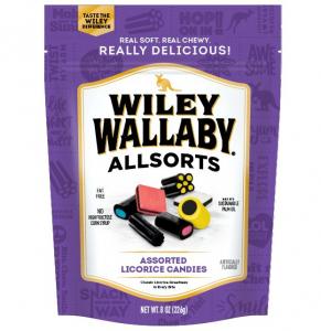 Wiley Wallaby Allsorts Licorice, 10 x 8 oz Case
