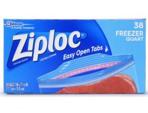 DOUBLE ZIPPER FREEZER BAGS, 1 QT, 2.7 MIL, 6.97" X 7.7", CLEAR,