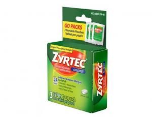 Zyrtec Allergy Tablet, 3 count per pack - 72 per case.