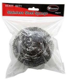 Winco Stainless Steel Scrubbing Sponge, 50g, 1 x 12 each Case