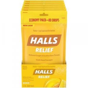 (Price/Case)Halls 108 Halls Cough Drops Honey Lemon 2X80 Pc