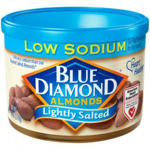 Blue Diamond Roasted Salted Low Sodium Almonds 6oz (PACK OF 12)