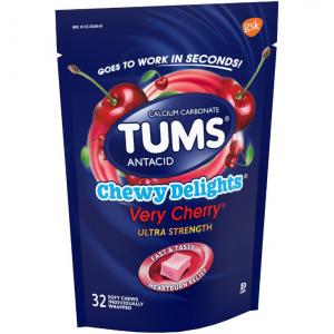 Tums Chewy Delight Very Cherry 32Each (PACK OF 6)