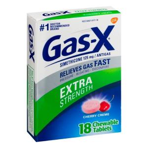 Gas-X Cherry Creme Tablets 18Each (CASE OF 4 OF 6 PACK)