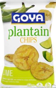 Goya Foods Plantain Lime Flavor Chips 5 oz (PACK OF 12)