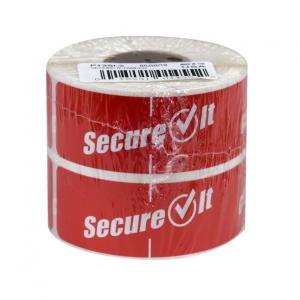 National Checking Secure It Red Permanent Labels