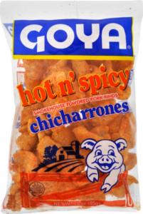 Goya Foods Dry Hot & Spicy Chicharrones 3 oz (PACK OF 12)