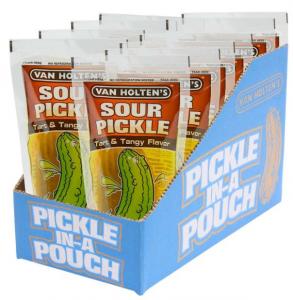 Van Holten's Large Sour Pickle Whole Single Serve Pouch, 12 x 1 each Case