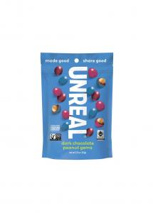 Unreal Candy 221 Coated Dark Chocolate Peanuts Bag (0.5 Ounces, Pack Of 6)