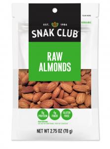 Snak Club 1721238 Century Snacks Premium Pack Raw Almonds (2.25 OZ, 6 Per Case)