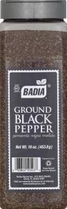 Badia Pepper Black Ground Ounce Bottle 16oz (PACK OF 6)