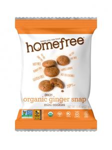 Homefree Organic Grab And Go Ginger Snap Mini Cookies (0.95 OZ, 10 Per Case)