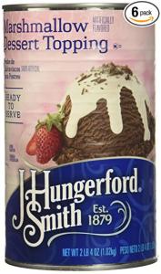 J Hungerford Smith Marshmallow Dessert Topping, 36 Ounce (Pack Of 6)