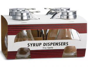 Tablecraft Teardrop Glass Syrup Dispenser, 14 Ounce - 4 Count Per Pack -- 4 Packs Per Case