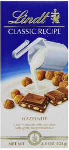 Lindt Milk Chocolate And Hazelnut Bar, Classic Recipe, 4.4 Ounce (Pack Of 12) 6 Per Case