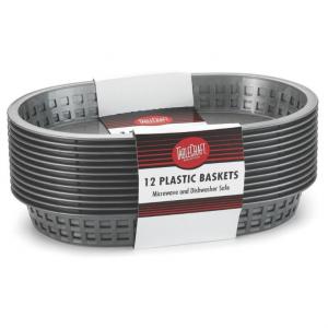 Chicago Platter Basket Oval Black 10 1/2" x 7" x 1 1/2"