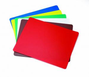 Tablecraft Color-Coded Plastic Flexible Cutting Board Set - 18"L