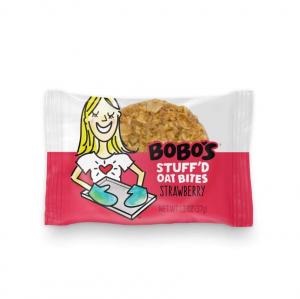 Bobo'S Oat Stuff'D Bites (Strawberry, 30 Pack Box Of 1.3 Oz Bites) Gluten Free Whole Grain Rolled Oat Snack- Great Tasting Vegan On-The-Go Snack, Made In The Usa