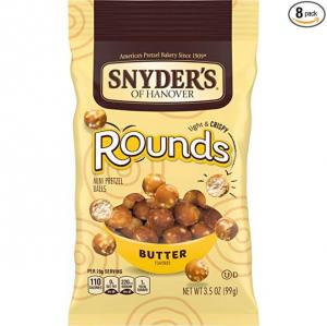 Snyder'S Of Hanover Pretzels, Rounds, Butter, 3.5 Ounce (Pack Of 8)