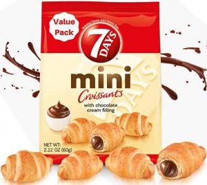 7Days Mini Croissant Pouches Value Pack Of 30, Chocolate Filling, Non-Gmo (2.12Oz, Pack Of 30)