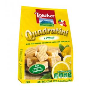 Loacker Quadratini Lemon 250 Grams 8.82Oz./Pack (Pack Of 6)