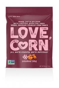 Bbq Love Corn - 1.6Oz (10 Bags) Crunchy Corn, Delicious, Gluten-Free, Vegan, Non-Gmo