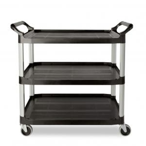 Rubbermaid Commercial Open Sided Utility Cart, Three-Shelf, 40-5