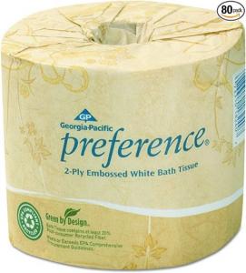 Preference 2-Ply Embossed Toilet Paper By Gp Pro (Georgia-Pacific), 18280/01, 550 Sheet Per Roll, 80 Rolls Per Case