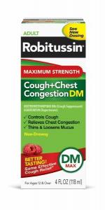 Robitussin Dm Max Cough & Chest Congestion (3, 4 Oz Bottles Per Pack, 8 Packs Per Case)