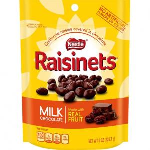 Nestle Raisinets Milk Chocolate Stand Up Bag (8 Oz, 8 Bags Per Case)
