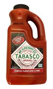 Tabasco Scorpion Hot Sauce - Seriously Scorchin' Hot! Hottest Pepper Sauce By Tabasco. 64 Ounces/Half Gallon (2 Per Case)