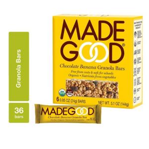 Madegood Chocolate Banana Granola Snack Bar, 5.1Oz. (Pack Of 6)