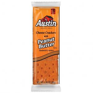 Austin Crackers Toasty Crackers With Peanut Butter, 8X1.38Oz. (Pack Of 12)