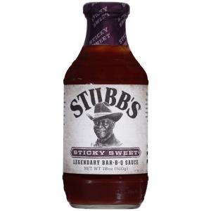 Stubbs Sticky Sweet Bbq Sauce, 18Oz./Bottle (Pack Of 6)