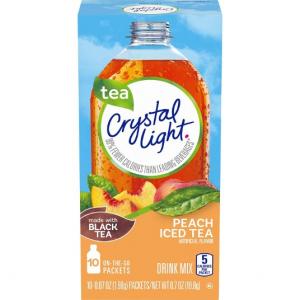 Crystal Light Beverage On The Go Peach Tea .07oz X 10 (Pack Of 12)
