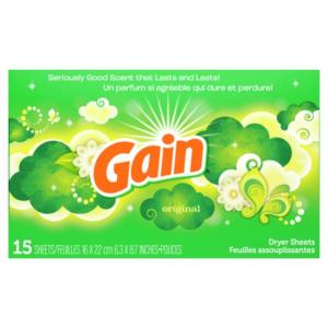 Gain Dryer Sheets Original 15 Count (Pack Of 15)