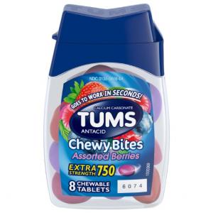 Tums Chewy Bites Mixed Berry 8 Each X 9 (Pack Of 8)