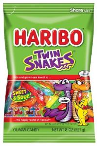HARIBO TWIN SNAKES 8oz (Pack of 10)