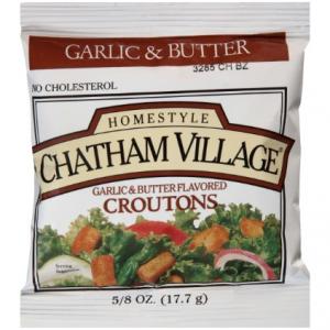 CHATHAM VILLAGE GARLIC & BUTTER FLAVORED CROUTONS .63oz (Pack of 200)