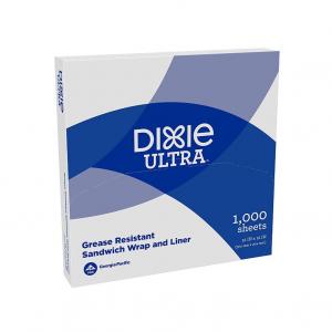 DIXIE ULTRA(R) HIGHLY GREASE RESISTANT SANDWICH PAPER 12" X 12" X 2.5" WHITE 5000 ct (Pack of 1)