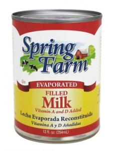 Spring Farm Filled Evaporated Milk 12 Fl Oz (Case Of 24)