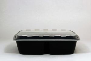 CUBEWARE SQUARE BLACK CONTAINER 48oz 100 SET (Pack of 1)