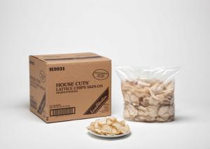 House Cuts Lattice Chips Skin On Potatoes, 5 Pound - 5 per case.